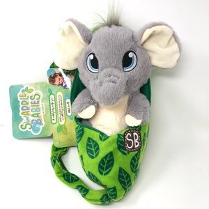 Swaddle Babies by Fiesta Elephant Plush Stuffed Animal with Sling Carrier New